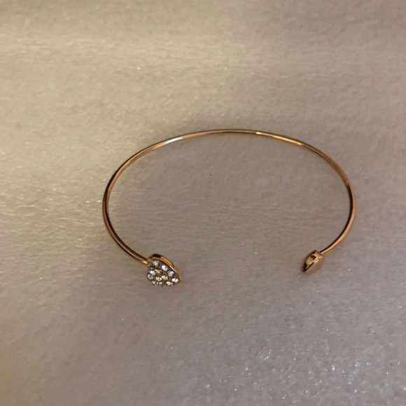 2 for $12 Adjustable Love Heart Silver and Gold-tone Bangle Bracelets - Picture 9 of 13